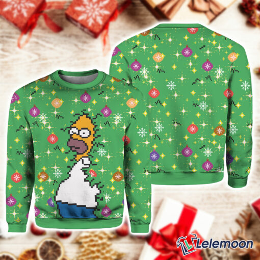 Homer Simpson Backs Into the Bushes Ugly Christmas Sweater $41.95