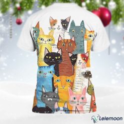 Colorful Cats Print T-Shirt $30.95