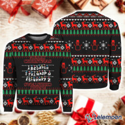 Stranger Things Alphabet Ugly Sweater $41.95