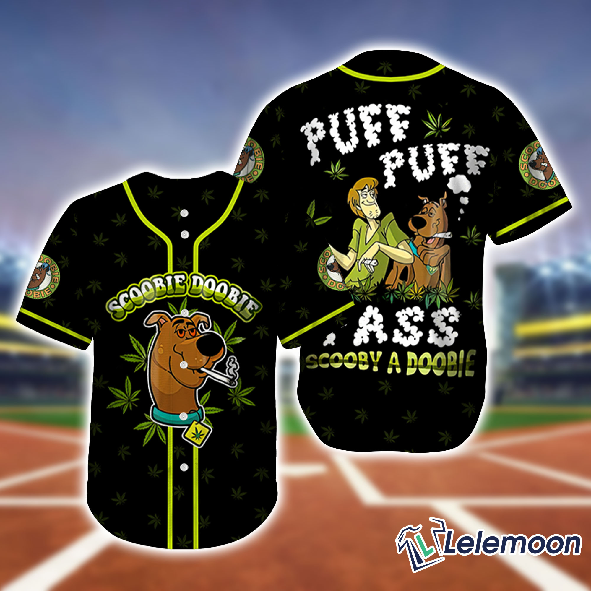 Scoobie Doobie Weed Puff Puff Pass Scooby A Doobie Baseball Jersey