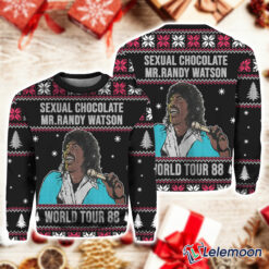 Sexual Chocolate Mr. Randy Watson World Tour 88 Christmas Ugly Sweater $41.95