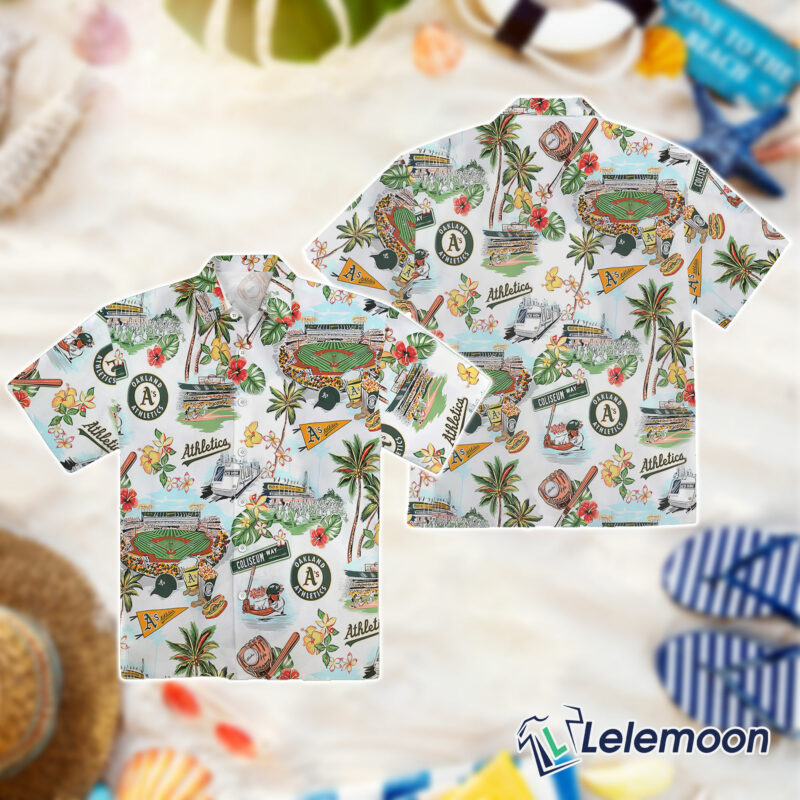 Oakland Athletics Scenic Hawaiian T-Shirt Oakland Athletics Scenic Hawaiian T-Shirt $36.95