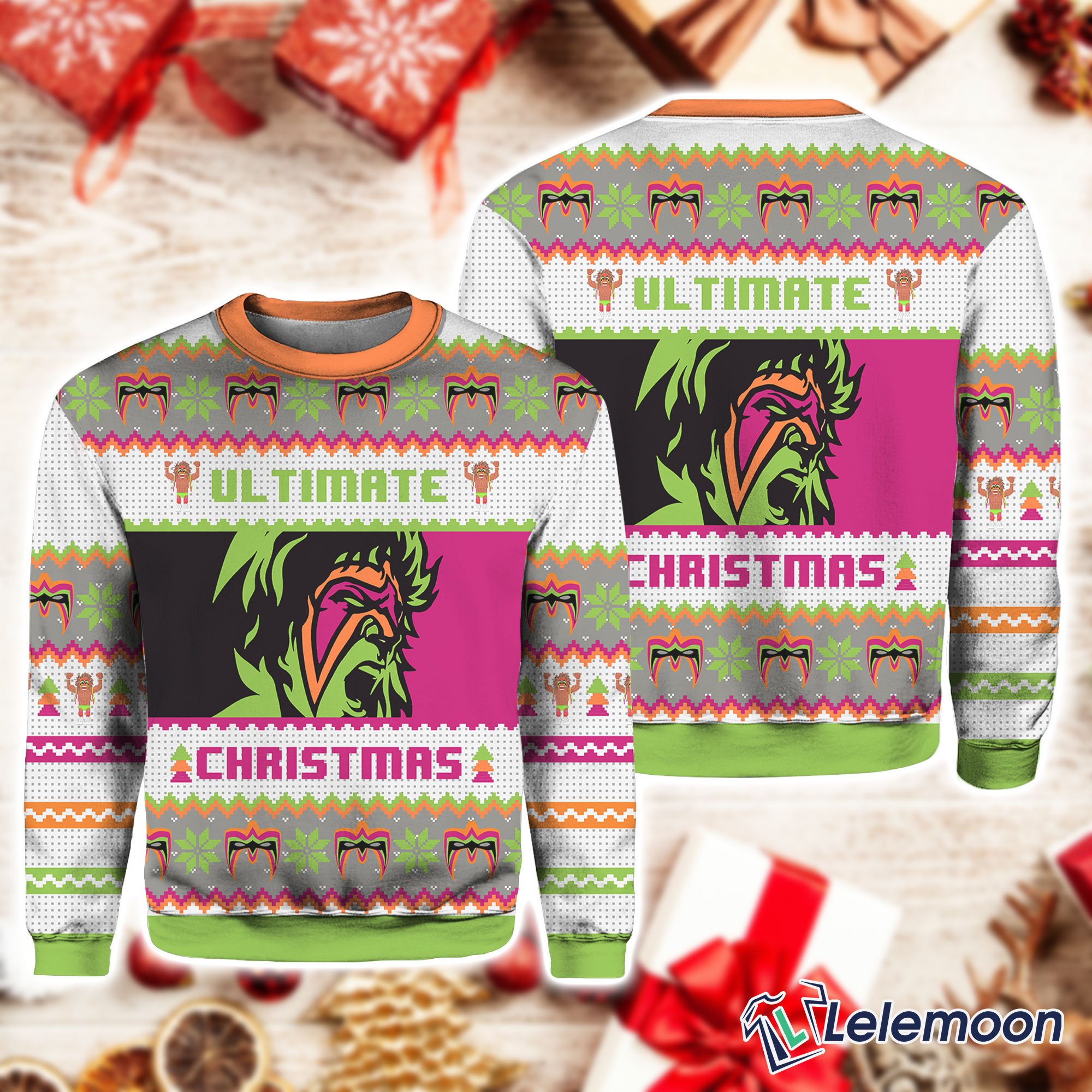 Ultimate warrior ugly christmas on sale sweater