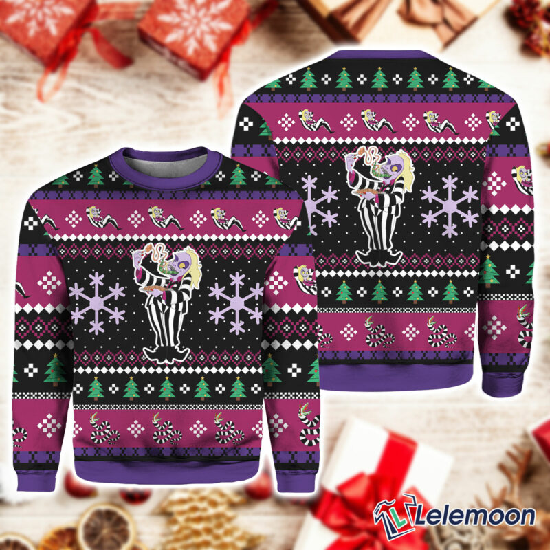 Beetleguise Beetlejuice Christmas Sweater Beetleguise Beetlejuice Christmas Sweater $41.95