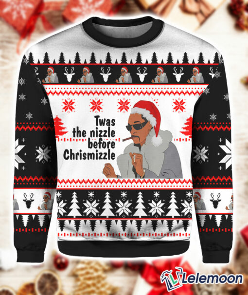 Snoop Dogg Twas The Nizzle Before Ugly Chrismizzle Sweater $41.95