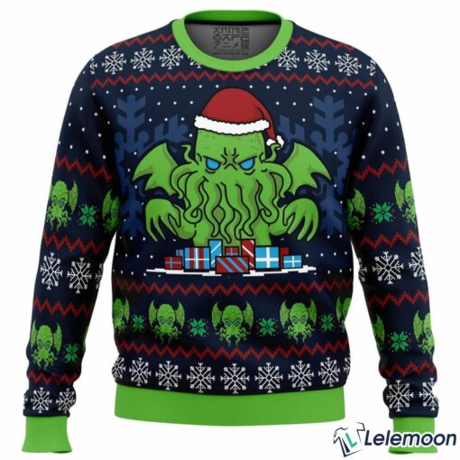 Call Of Christmas Cthulhu Ugly Christmas Sweater $41.95