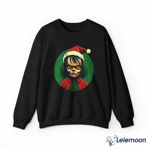 Chucky Santa Christmas Sweatshirt $30.95