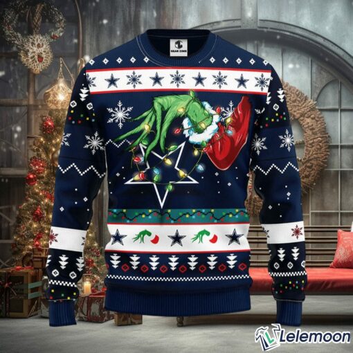Cowboys Grnch Christmas Ugly Sweater $41.95