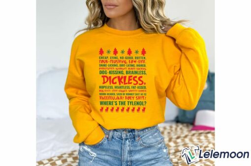 Dog Kissing Brainless Dickless Christmas Sweatshirt, Hoodie $30.95