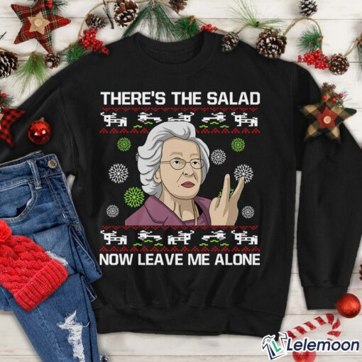 Doris O'Neill There's The Salad Now Leave Me Alone Christmas Sweatshirt $30.95