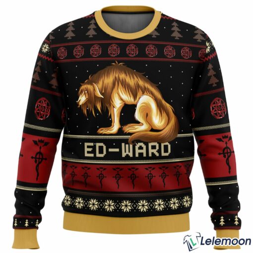 Ed-ward Fullmetal Alchemist Chimera Nina Tucker Christmas Sweater $41.95