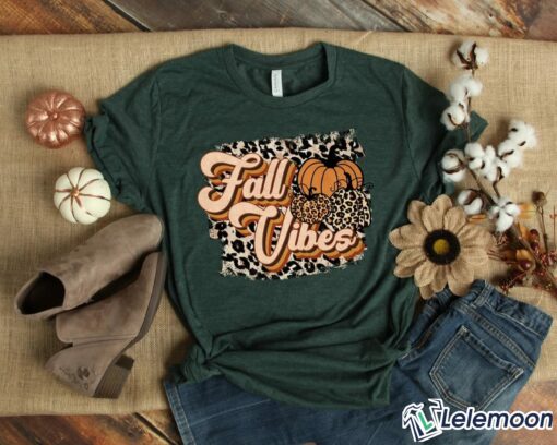 Fall Vibes Leopard Retro Shirt $19.95