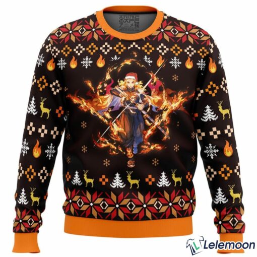Fire Rengoku Demon Christmas Sweater $41.95