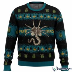Free Hugs Alien Facehugger Ugly Christmas Sweater $41.95