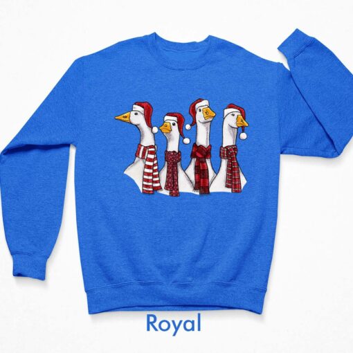 Goose Christmas Geese Crew Neck Sweatshirt $30.95