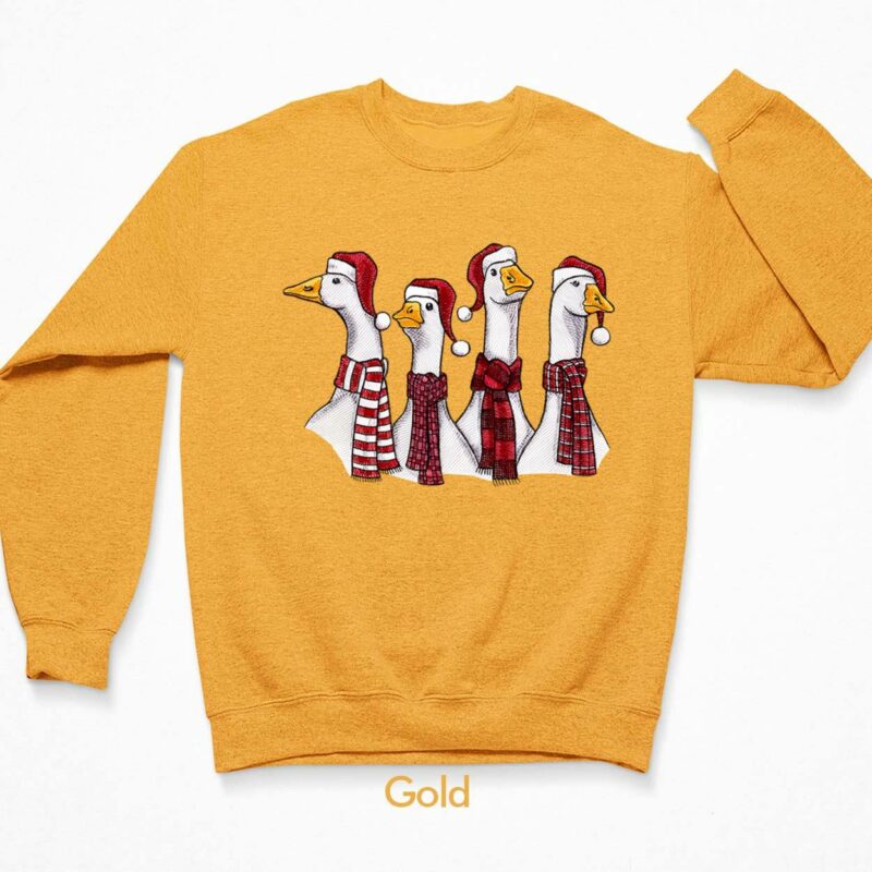 Goose Christmas Geese Crew Neck Sweatshirt Goose Christmas Geese Crew Neck Sweatshirt $30.95