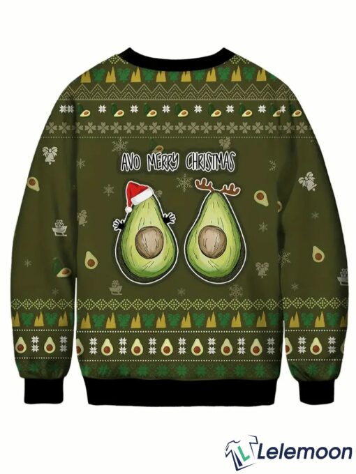 Guacin Around The Christmas Tree Avocado Christmas Sweater $41.95