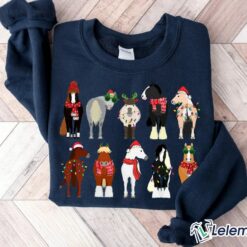 Horse Lover Animal Christmas Shirt & Sweatshirt, Christmas Farm Horse Light Shirt $19.95