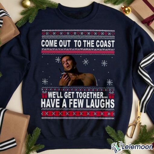John McClane Come Out To The Coast Movie Quotes Christmas Sweater $30.95