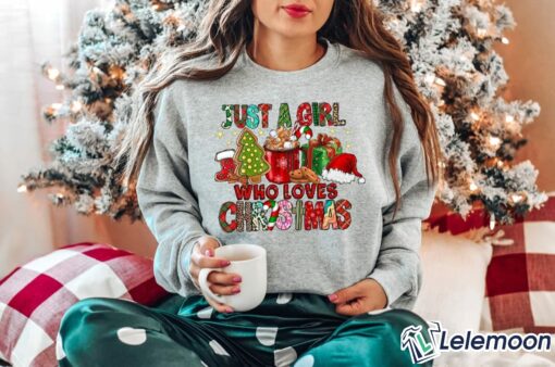 Just A Girl Who Loves Christmas Sweatshirt $30.95
