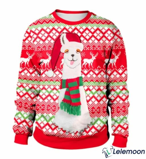 Llamas Ugly Christmas Sweater Lelemoon