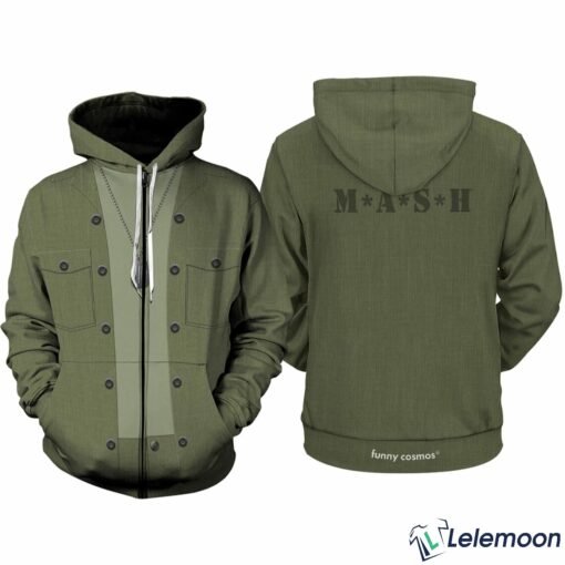MASH Costume 3D Full Over Print Hoodie, Hawk Eye Pierce Cosplay Shirt $30.95