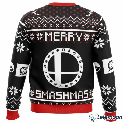 Merry Smashmas Super Smash Bros Ugly Christmas Sweater $41.95