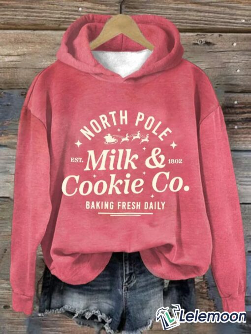 North Pole Milk and Cookie Co Baking Fresh Daily Shirt & Hoodie $39.95