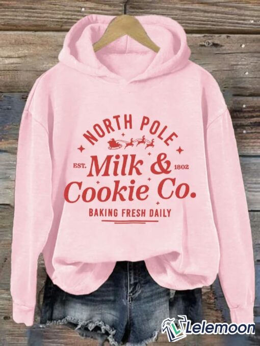 North Pole Milk and Cookie Co Baking Fresh Daily Shirt & Hoodie $39.95