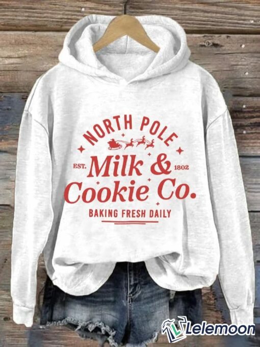 North Pole Milk and Cookie Co Baking Fresh Daily Shirt & Hoodie $39.95