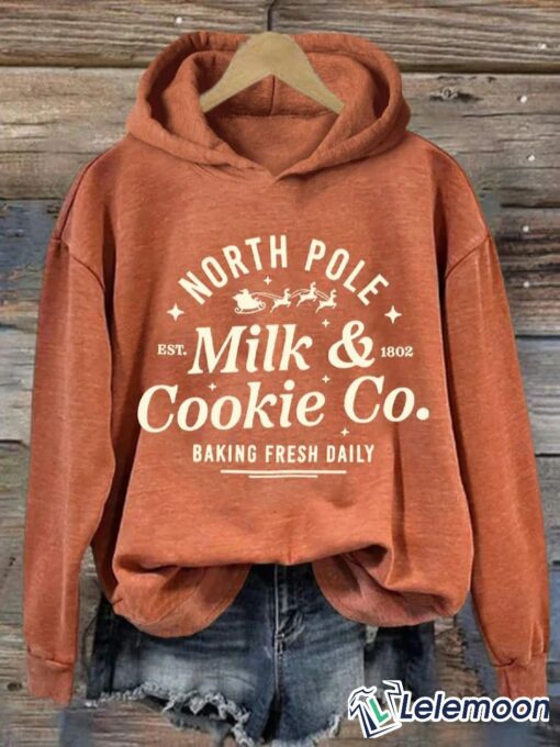 North Pole Milk and Cookie Co Baking Fresh Daily Shirt & Hoodie $39.95