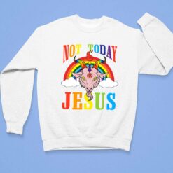 Not Today Jesus Satan Goat Satanic Pride Rainbow 2023 T-Shirt $19.95