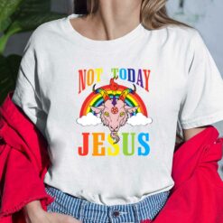 Not Today Jesus Satan Goat Satanic Pride Rainbow 2023 T-Shirt $19.95