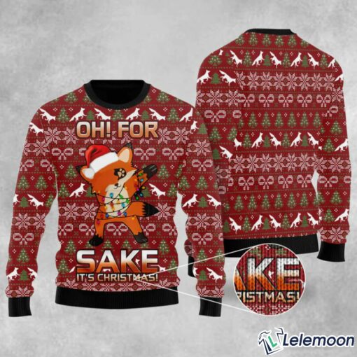Oh For Fox Sake Ugly Christmas Sweater $41.95