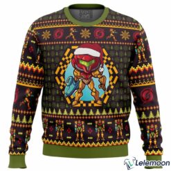 Santa Samus Aran Metroid Ugly Christmas Sweater $41.95