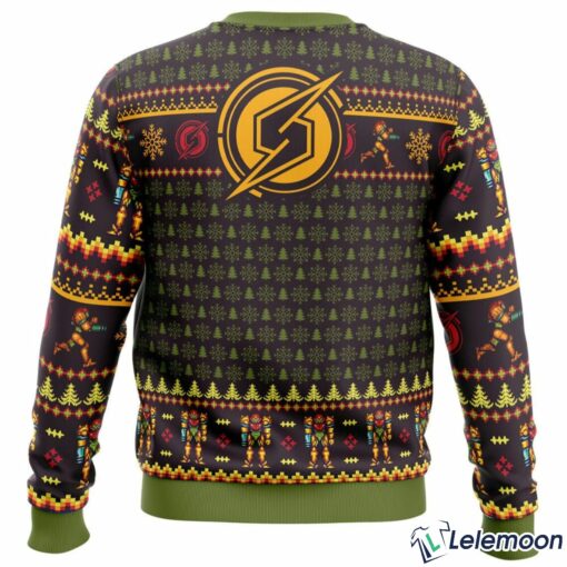 Santa Samus Aran Metroid Ugly Christmas Sweater $41.95