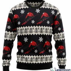 Skiing Christmas Ugly Christmas Sweater $41.95