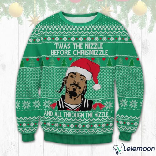 Snoop Dogg Twas The Nizzle Before Chrismizzle Ugly Sweater $41.95