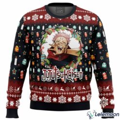 Sukuna Christmas Jujutsu Kaisen Ugly Christmas Sweater $41.95