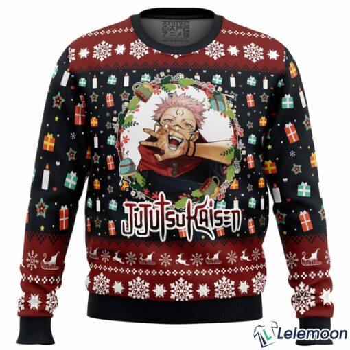 Sukuna Christmas Jujutsu Kaisen Ugly Christmas Sweater $41.95