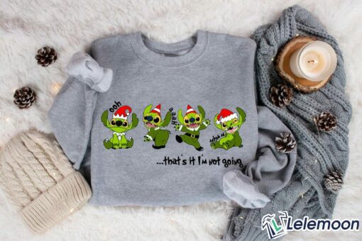 That's It I'm Not Going Stitch Christmas Sweater, Hoodie $30.95