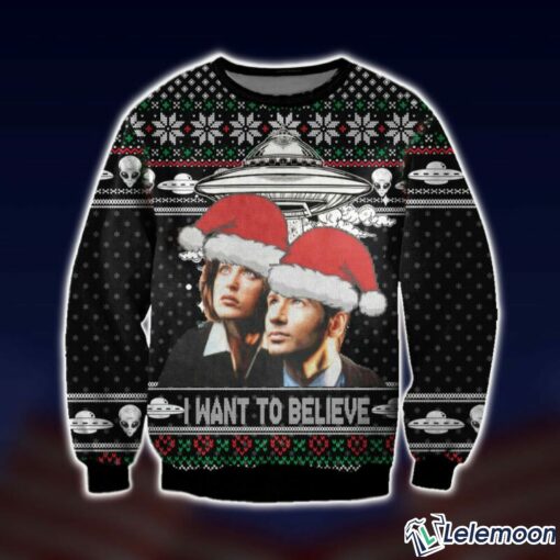 X Files I Want To Believe Ugly Christmas Sweater $41.95