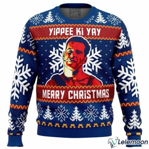 Yippee Ki Yay Die Hard Ugly Christmas Sweater $41.95