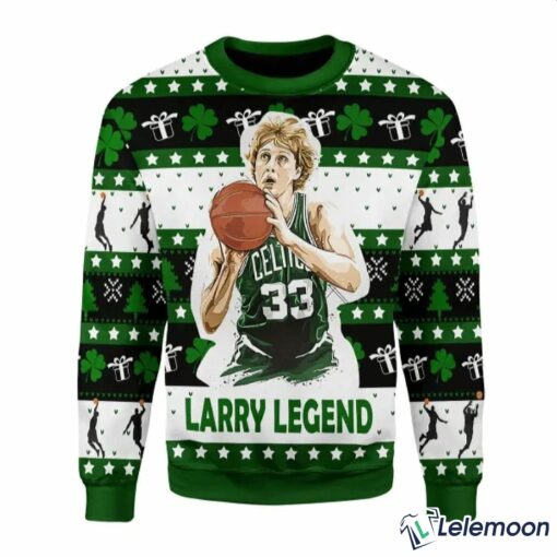 33 Larry Legend Basketball For Unisex Ugly Christmas Sweater $41.95