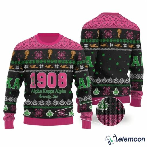 Aka 1908 Alpha Kappa Alpha Ugly Christmas Sweater $41.95