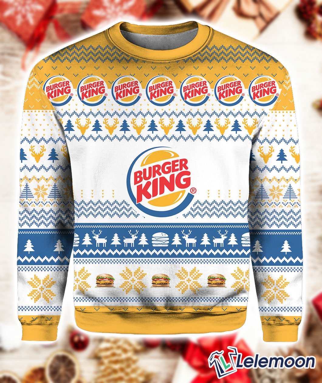 Burger Kings Christmas sweater Lelemoon