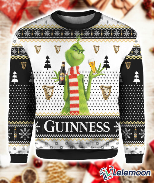 Guinness Grnch Ugly Christmas Sweater $41.95