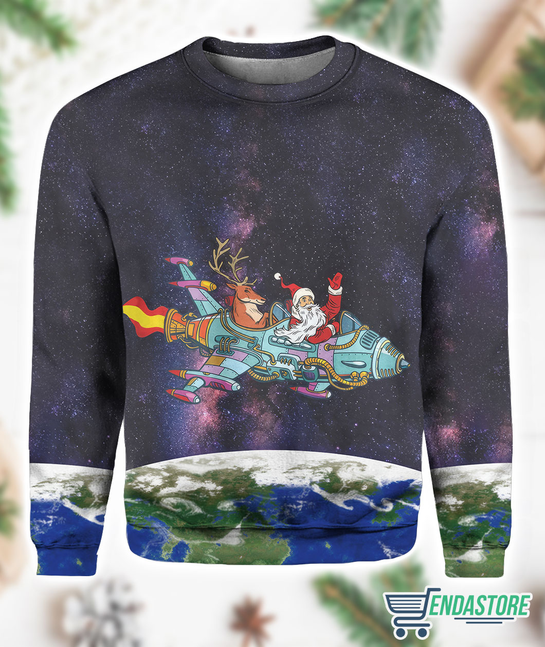 Santa in the space Christmas sweater Santa in the space Christmas sweater $41.95