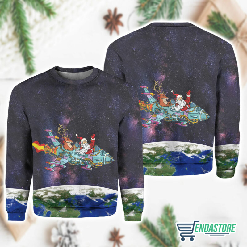 Santa in the space Christmas sweater Santa in the space Christmas sweater $41.95