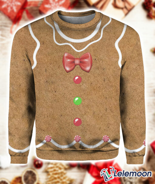 3d Gingerbread Costume Sweatshirt Ugly Sweater $41.95